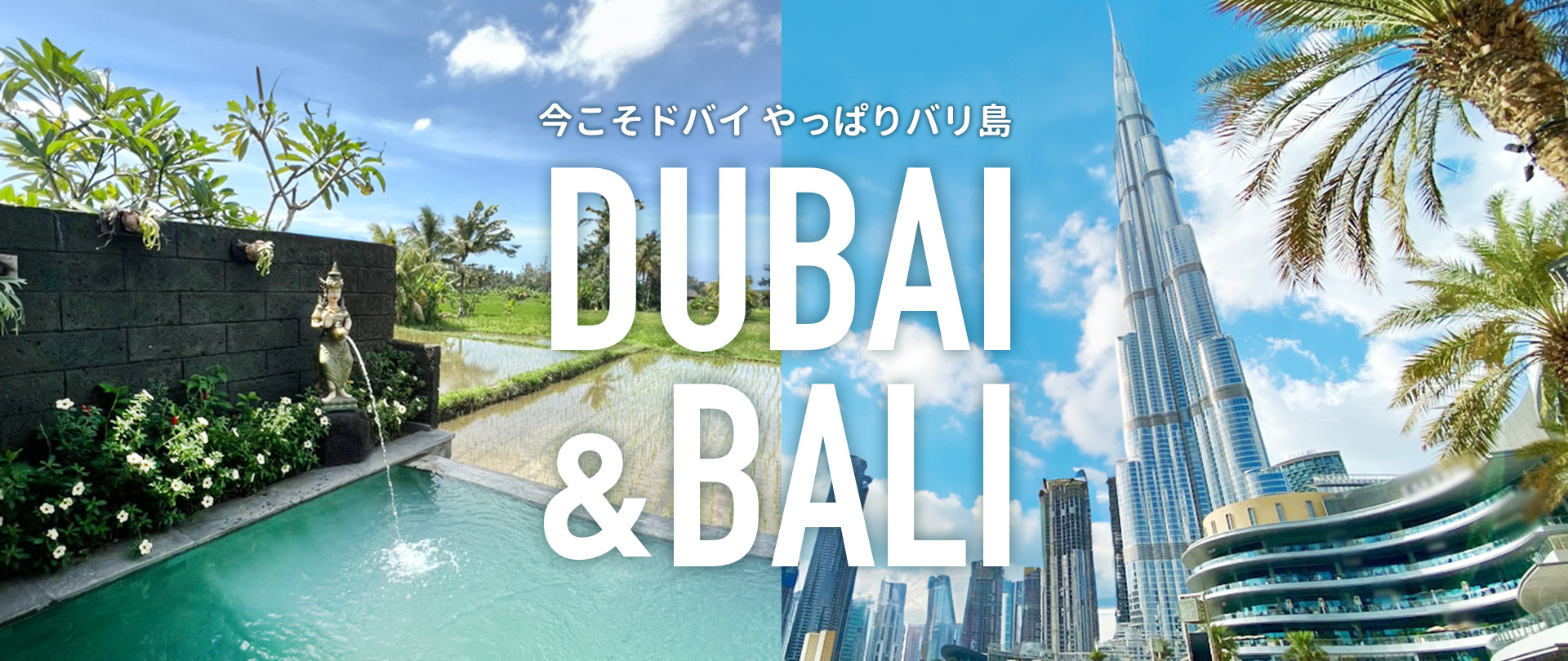 今こそドバイ やっぱりバリ島 DUBAI & BALI